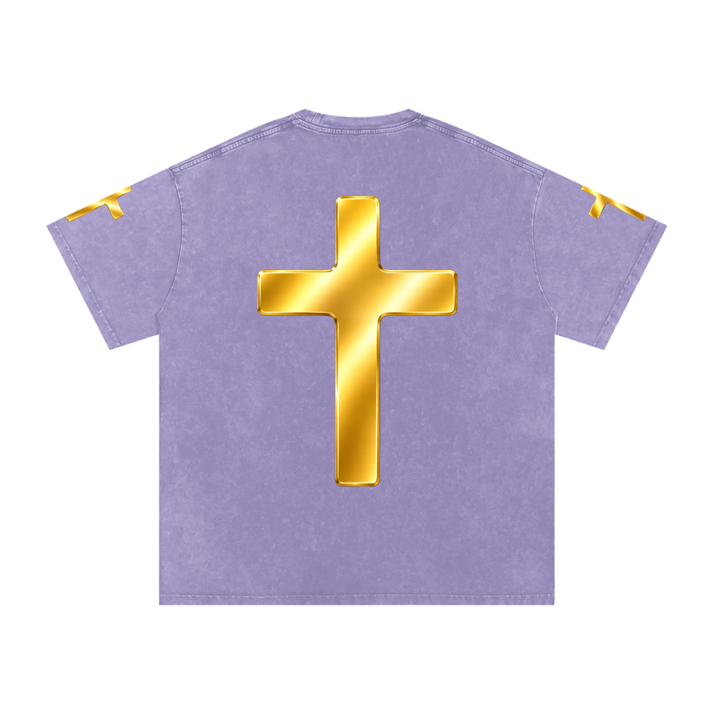 Jubilore "Jesus Is LORD" Snow Washed Oversized Cotton T-Shirt