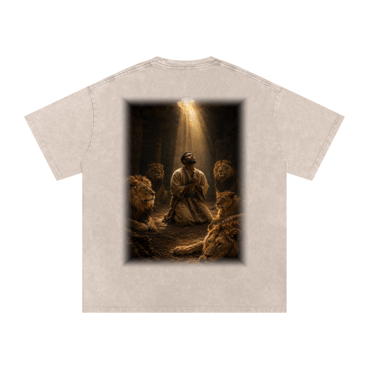 Jubilore "Daniel" Snow Washed Oversized Cotton T-Shirt