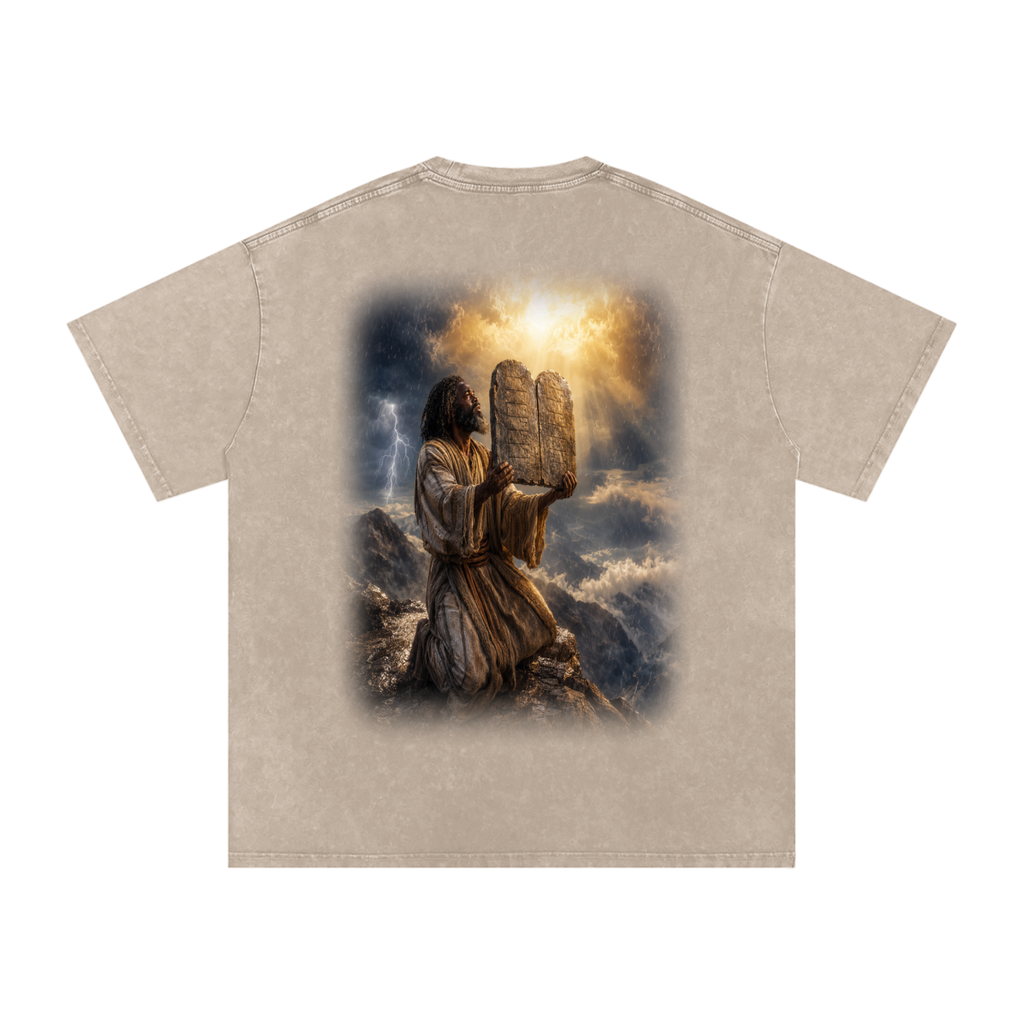 Jubilore “Moses” Snow Washed Oversized Cotton T-Shirt