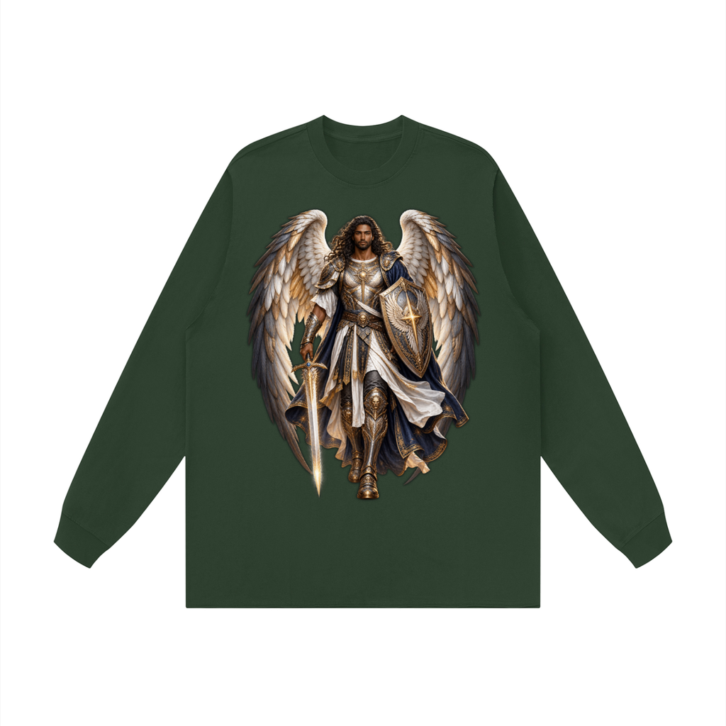 Jubilore "Michael" Unisex Raw Hem Long Sleeve T-Shirt