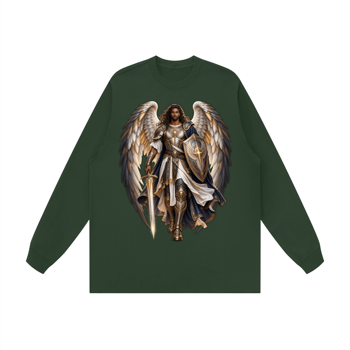 Jubilore "Michael" Unisex Raw Hem Long Sleeve T-Shirt