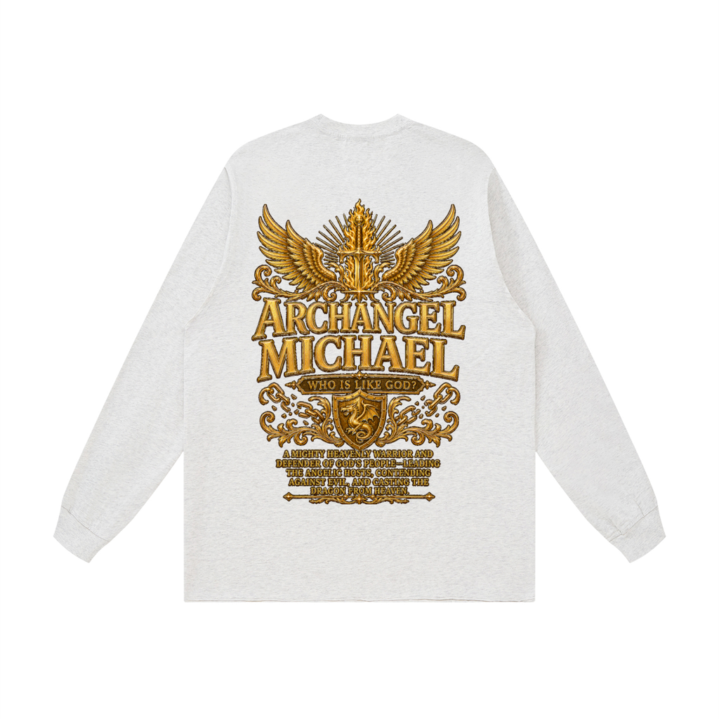 Jubilore "Michael" Unisex Raw Hem Long Sleeve T-Shirt