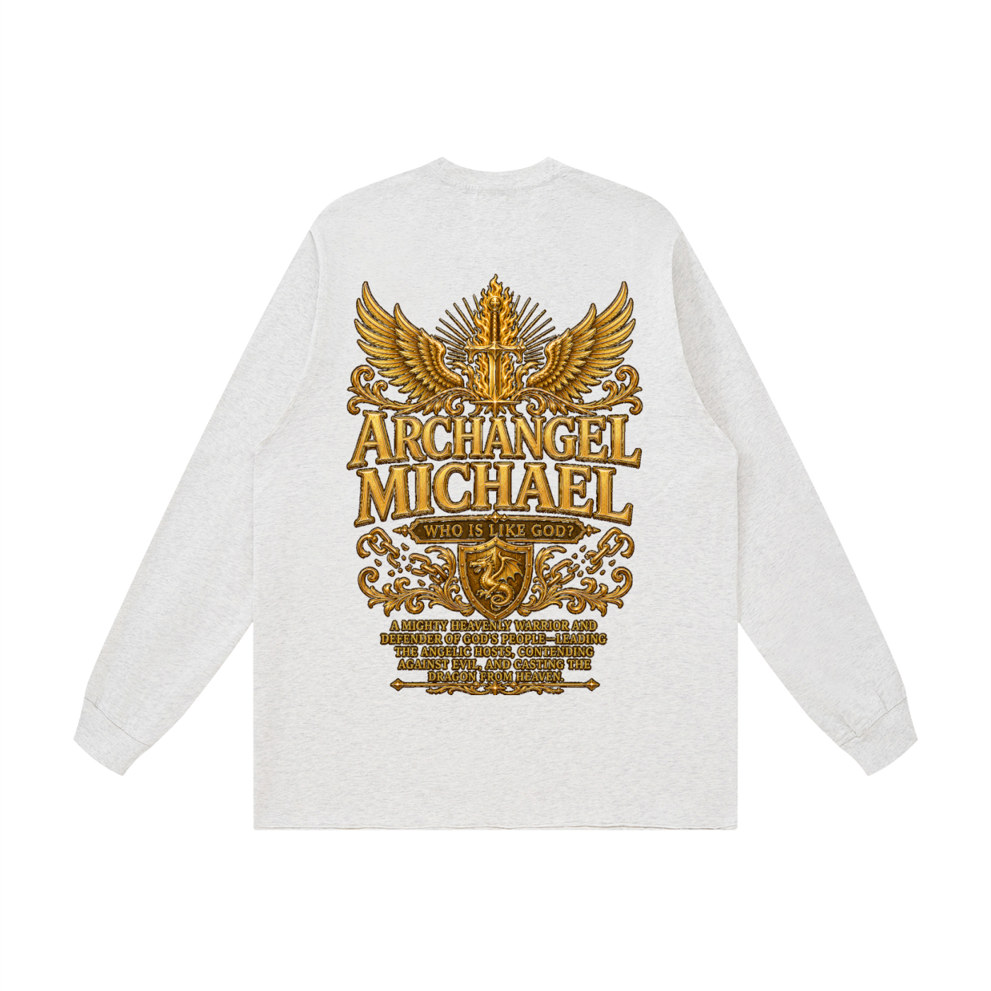 Jubilore "Michael" Unisex Raw Hem Long Sleeve T-Shirt