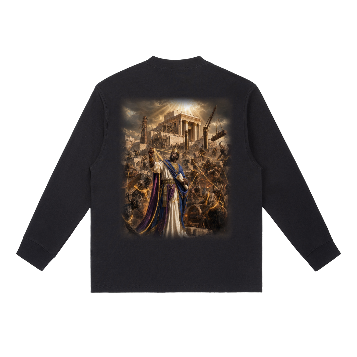 Jubilore "Solomon" Essential Crewneck Long-Sleeve T-Shirt