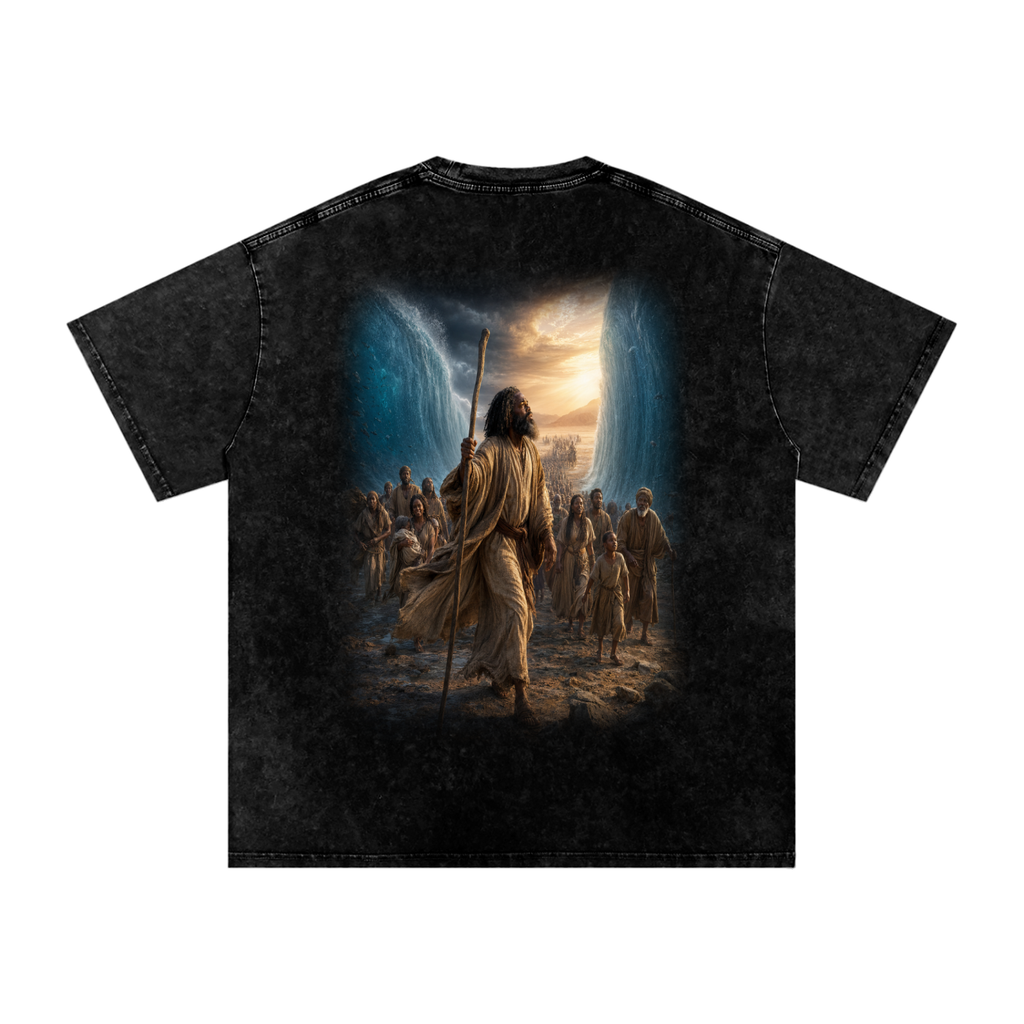 Jubilore “Moses” Snow Washed Oversized Cotton T-Shirt