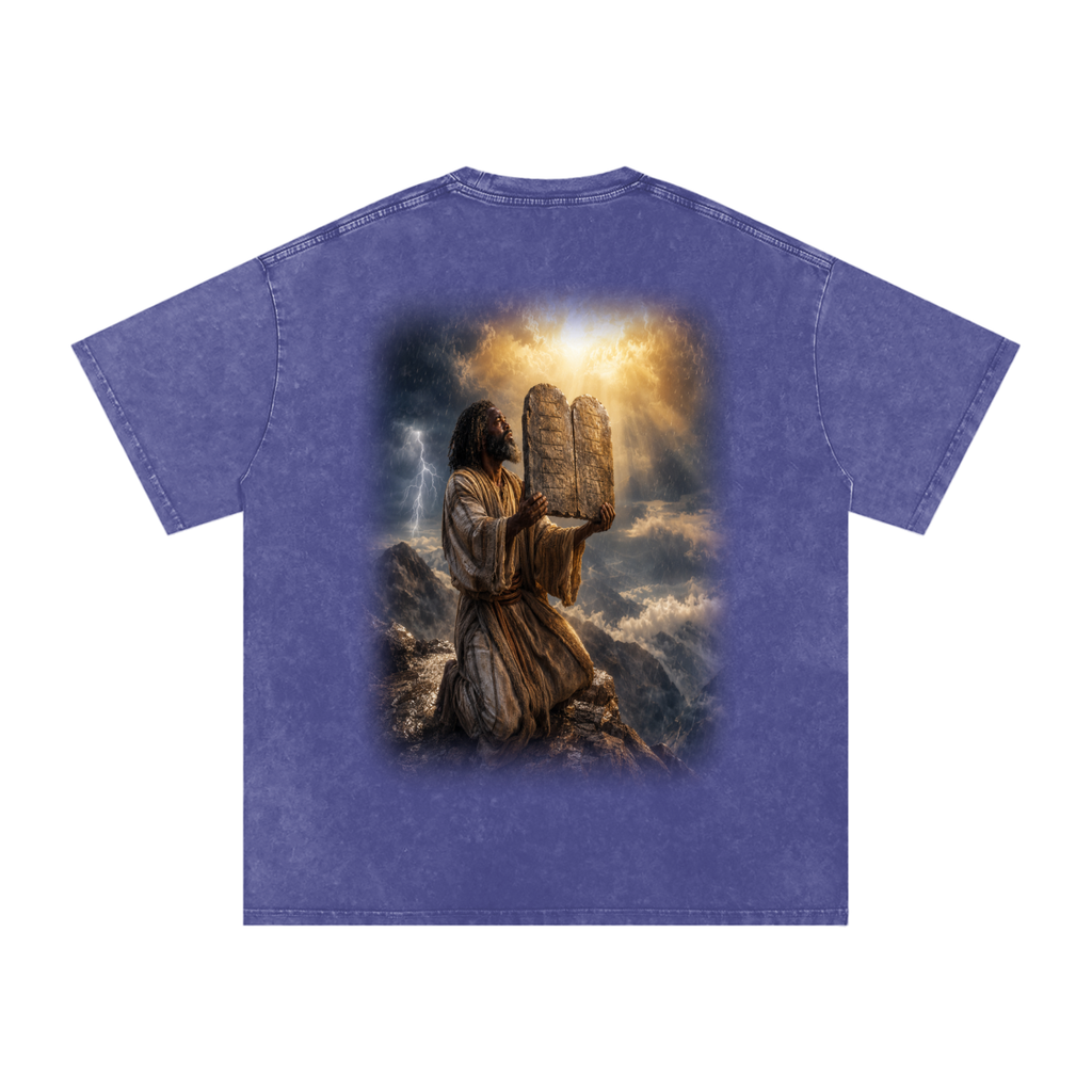 Jubilore “Moses” Snow Washed Oversized Cotton T-Shirt