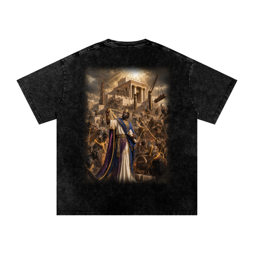Jubilore “Solomon” Snow Washed Oversized Cotton T-Shirt
