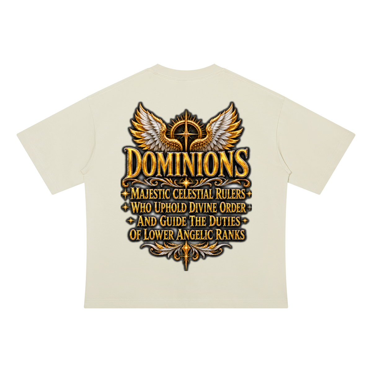 Jubilore "Dominions" Unisex Drop Shoulder Cotton T-Shirt