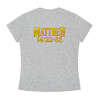 Jubiloré "Jesus Walks On Water" Women's Slim Fit Crewneck T-Shirt