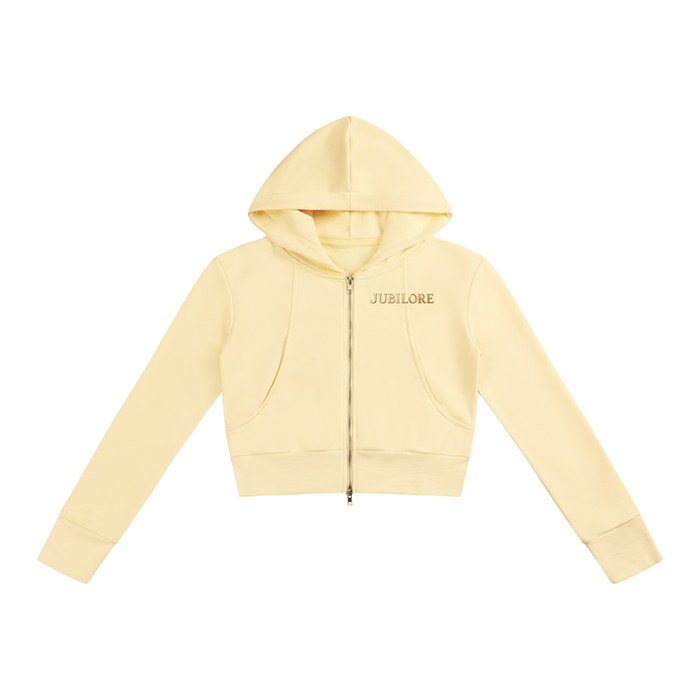 Jubiloré Women’s Slim Crop Full Zip Hoodie
