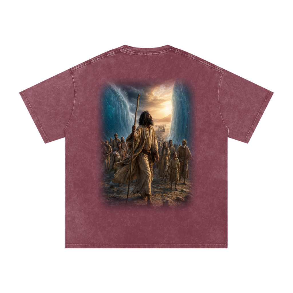 Jubilore “Moses” Snow Washed Oversized Cotton T-Shirt