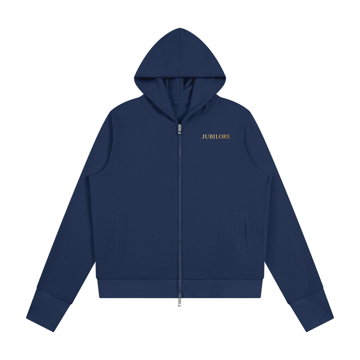 Jubiloré Women's Waffle Full Zip Hoodie