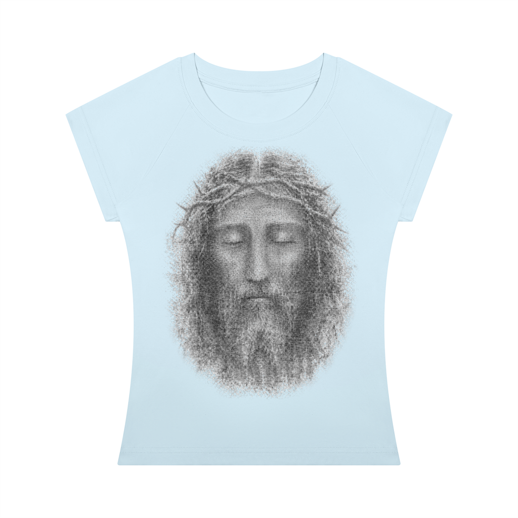 Jubiloré "Shroud of Turin" Women’s Slim Raglan T-Shirt