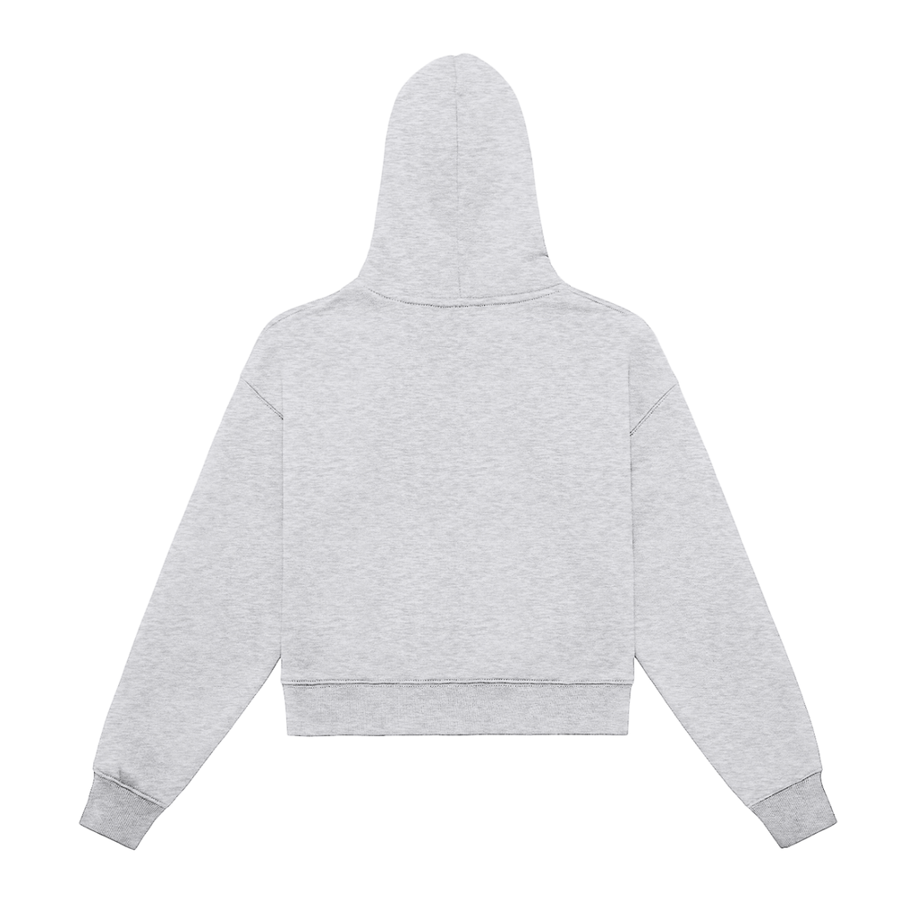 Jubiloré Fleeced Zip-Up Cropped Hoodie