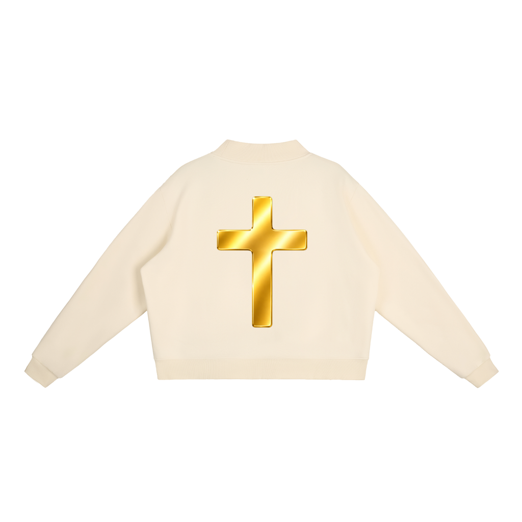Jubiloré "BCA" Essential Fleece Mock-Neck Crew Sweatshirt