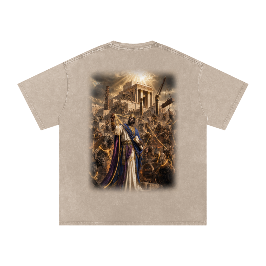 Jubilore “Solomon” Snow Washed Oversized Cotton T-Shirt