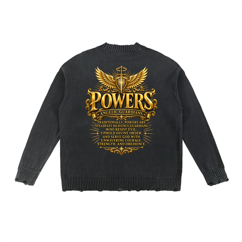 Jubilore "Powers" Vintage Washed Hand-Frayed Sweater