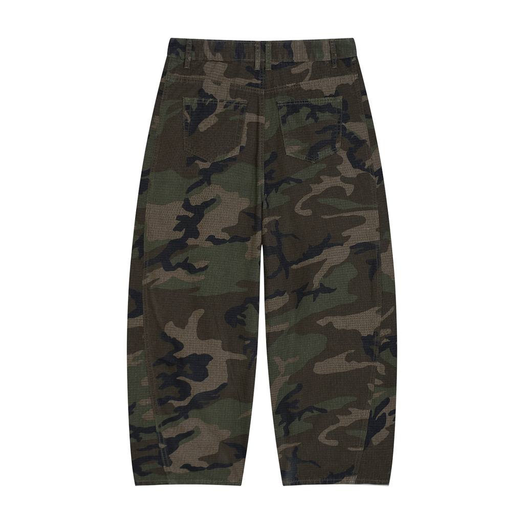 Jubilore Men’s Camo Barrel Leg Cargo Pants