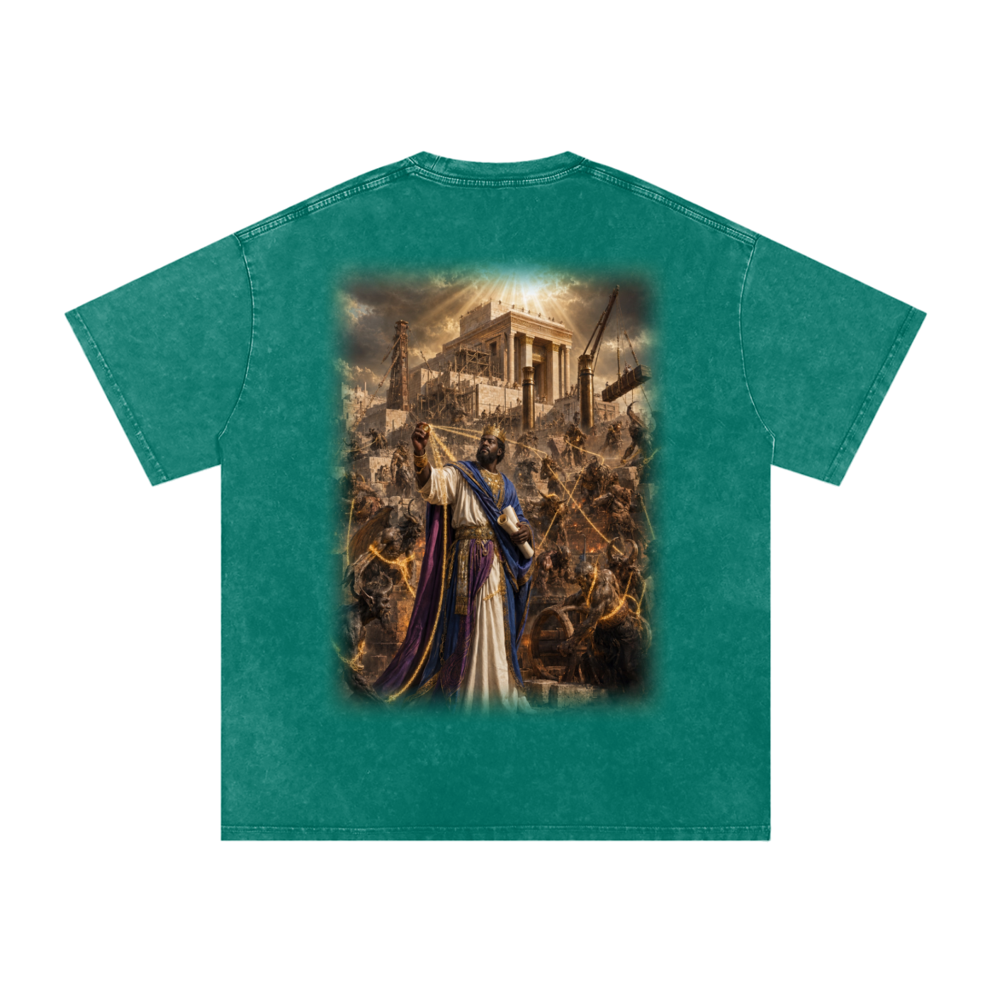 Jubilore “Solomon” Snow Washed Oversized Cotton T-Shirt