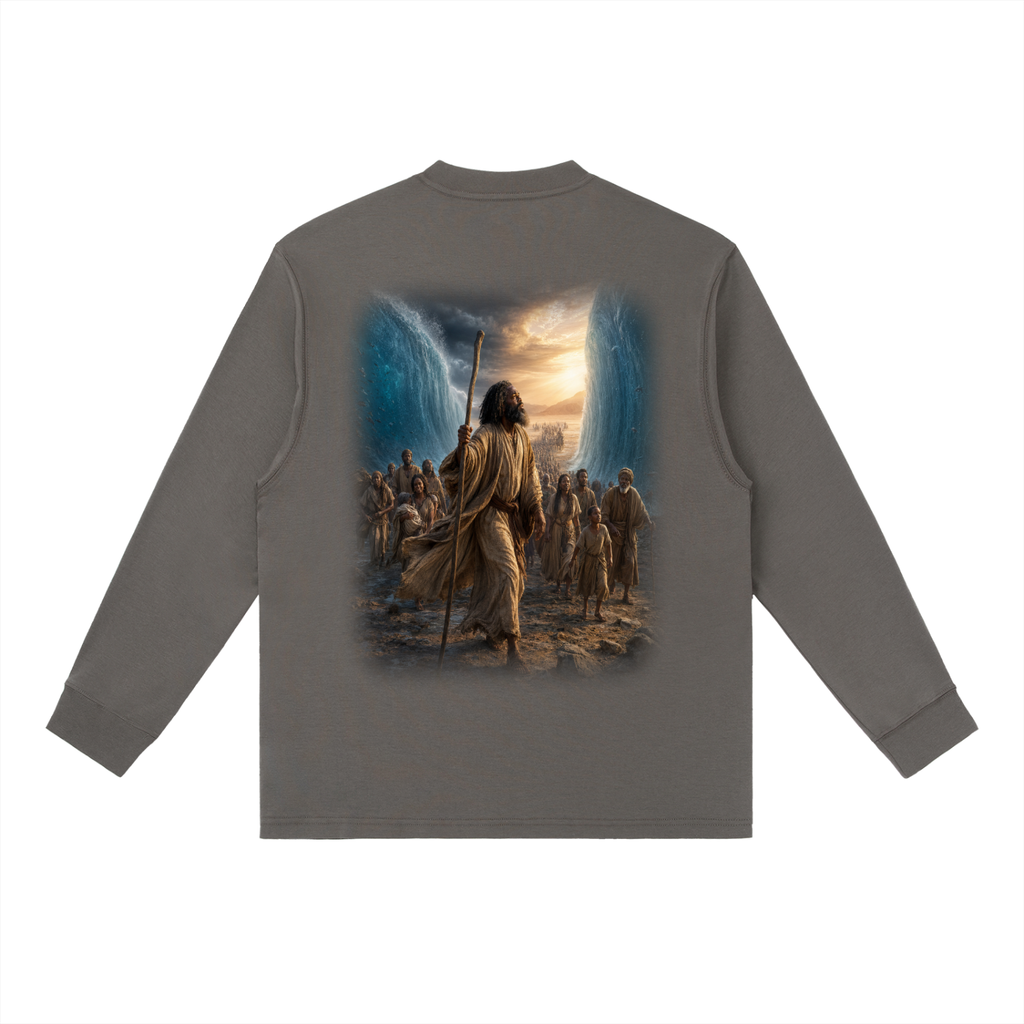 Jubilore “Moses” Essential Crewneck Long-Sleeve T-Shirt