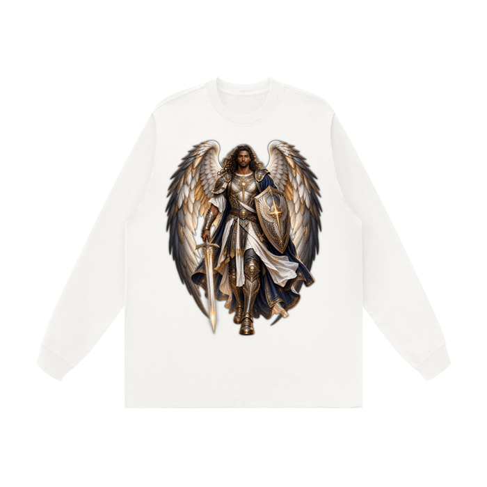 Jubilore "Michael" Unisex Raw Hem Long Sleeve T-Shirt
