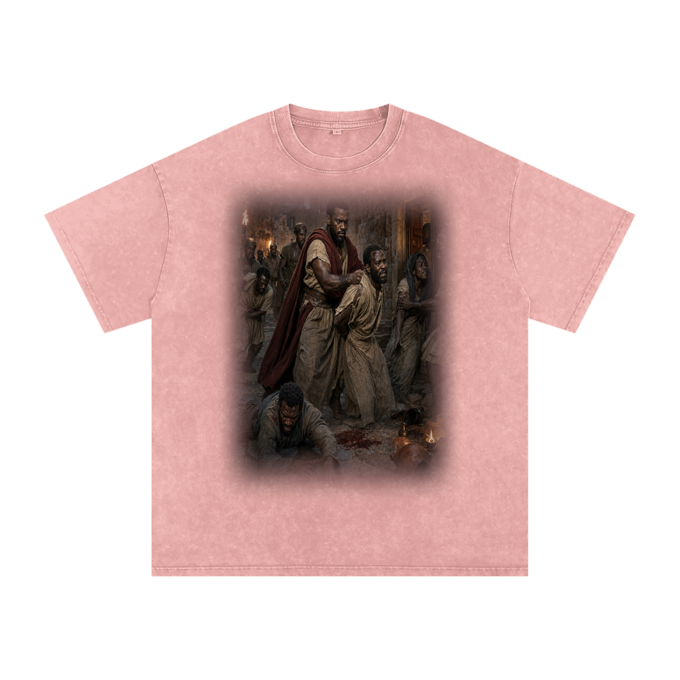 Jubilore “Paul” Snow Washed Oversized Cotton T-Shirt