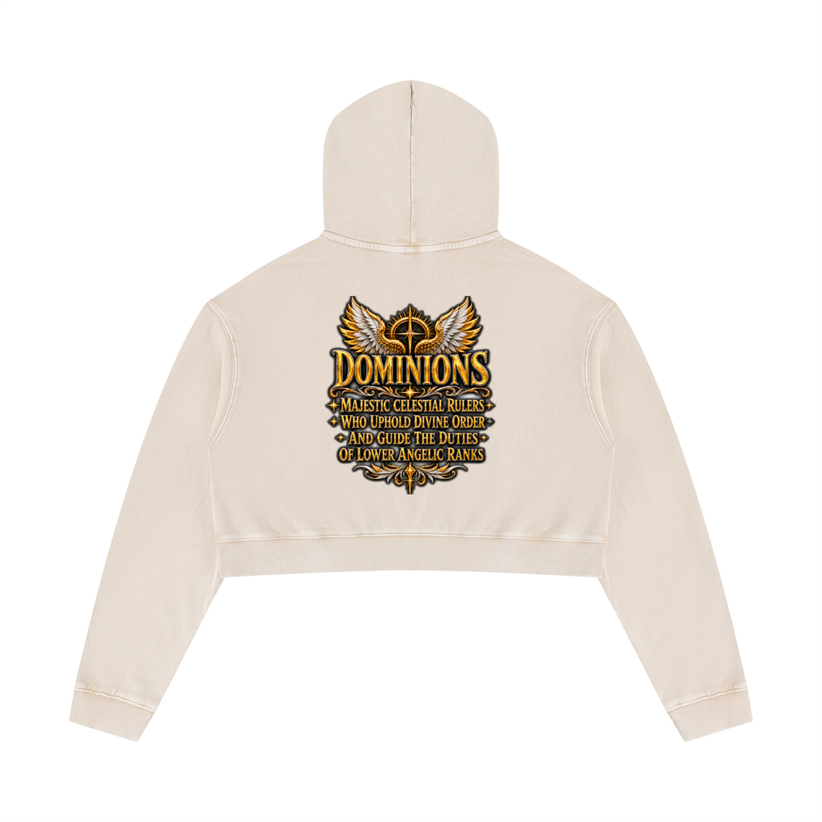 Jubiloré "Dominions" Women’s Mineral Washed Crop Hoodie