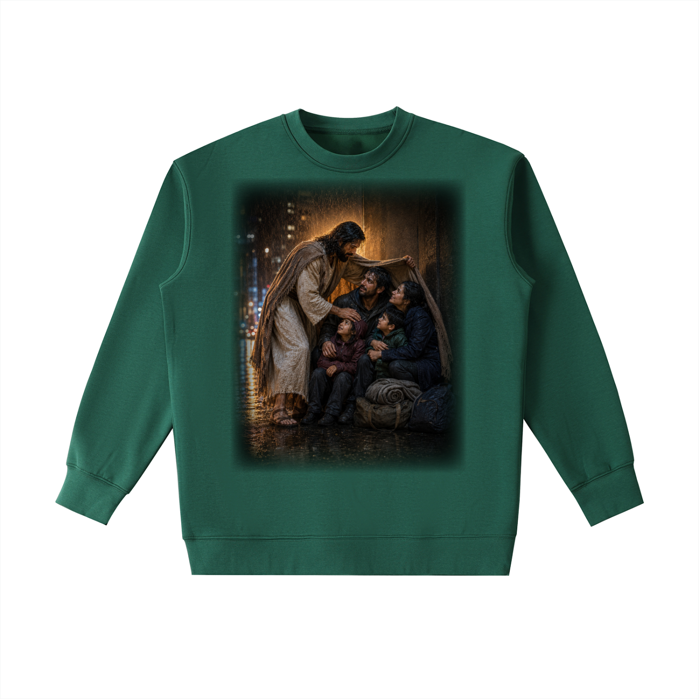 Jubilore "Christ Saves" Essential Heavyweight Crewneck Sweatshirt