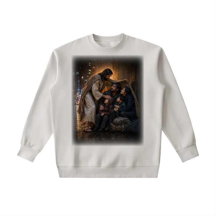 Jubilore "Christ Saves" Essential Heavyweight Crewneck Sweatshirt